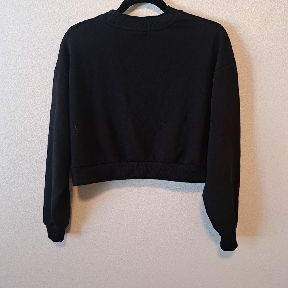 Ultra Game NFL Kansas City Chiefs Cropped Sweatshirt Black Red Small Football - Picture 4 of 5